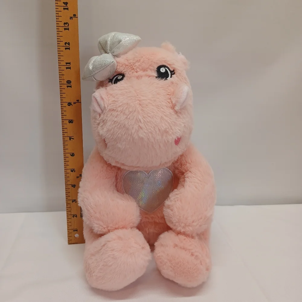 Kids Back Pack Pink Hippo Plush Carried Away by Stepping Stones.